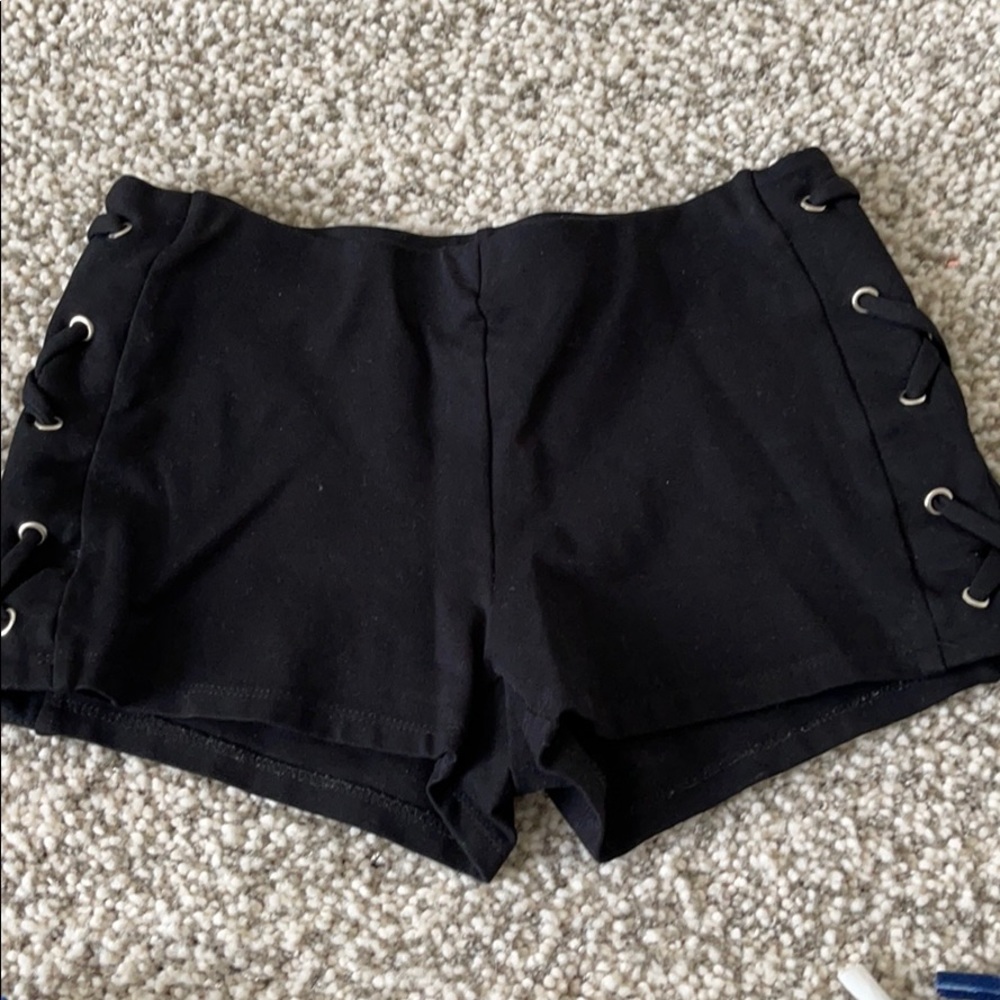 Solemio black tight shorts